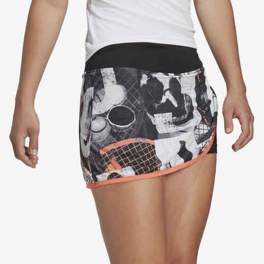 Tennis Skirt Graphic - Black/White