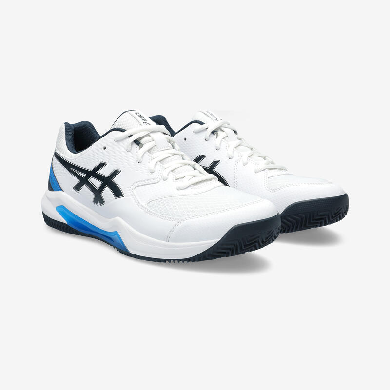 Chaussures de Tennis terre battue homme - Gel Dedicate 8 blanc bleu