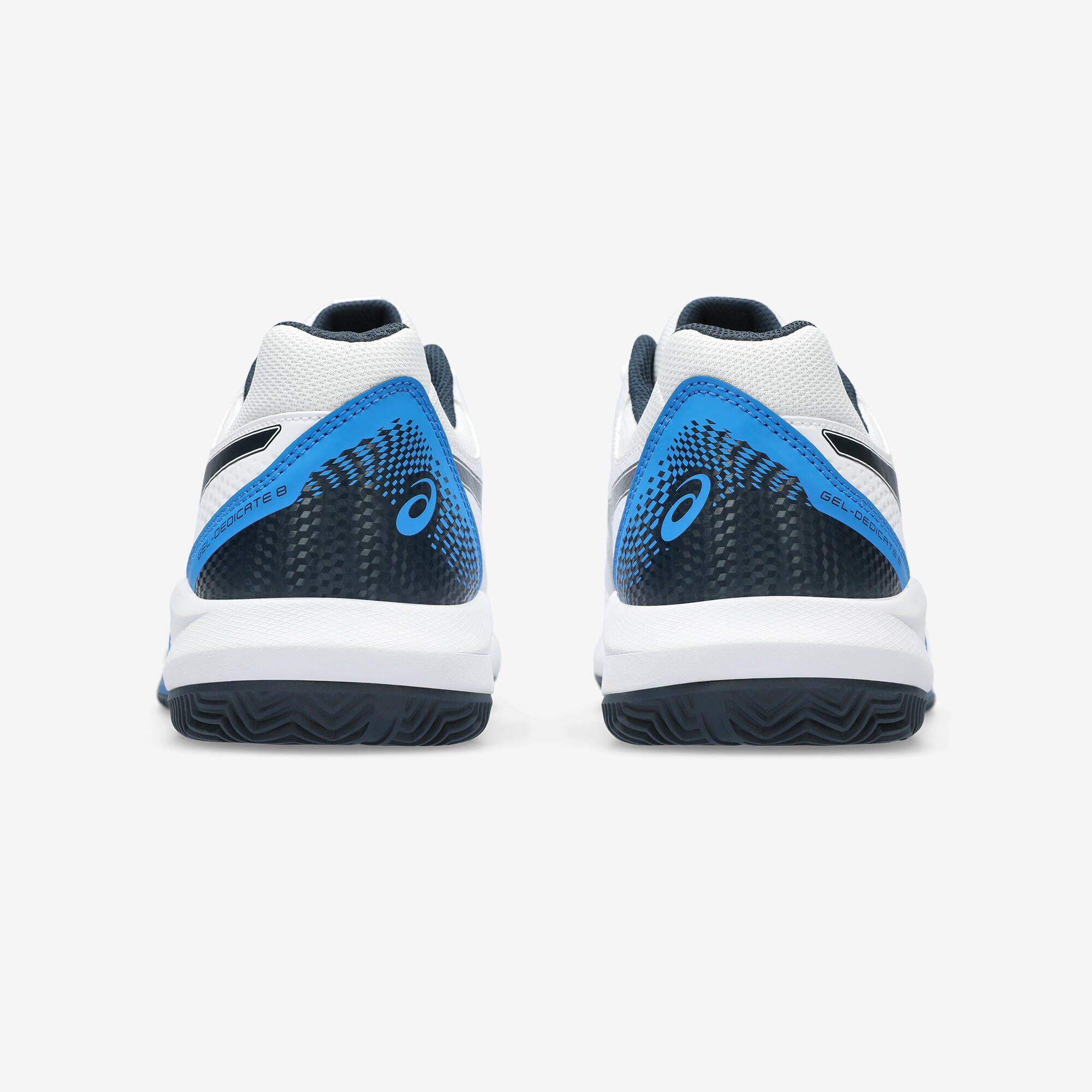 Men's Clay Court Tennis Shoes Gel Dedicate 8 - White/Blue 7/8