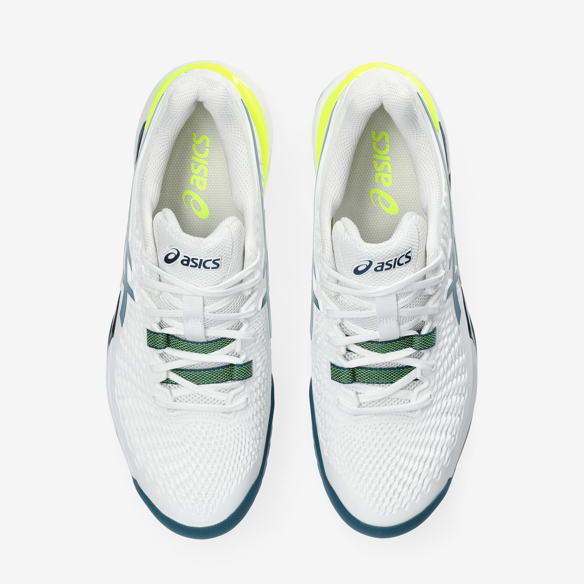 Men's Multicourt Tennis Shoes Gel Resolution 9 - White/Blue/Yellow 4/10