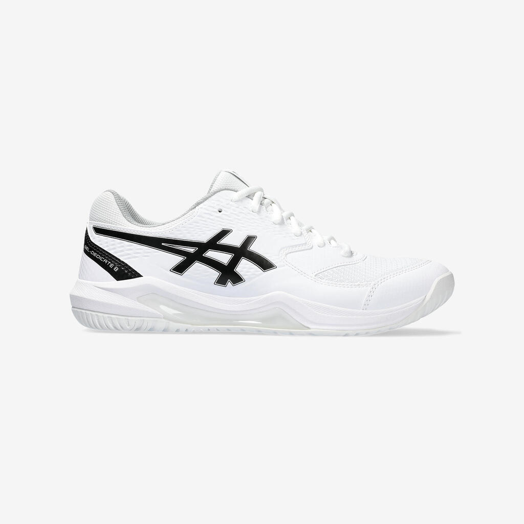 Vīriešu dažādu laukumu segumu tenisa apavi “Gel Dedicate 8”, balti