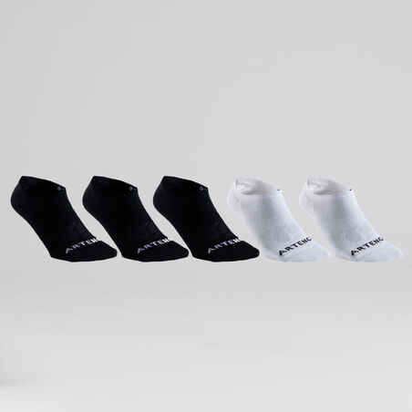 Trumpos sportinės kojinės „RS 160“, 5 poros, juodos, baltos