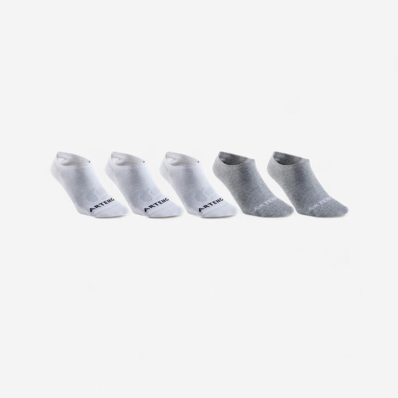 Tennissocken Low 5er-Pack – RS160 weiss/grau 