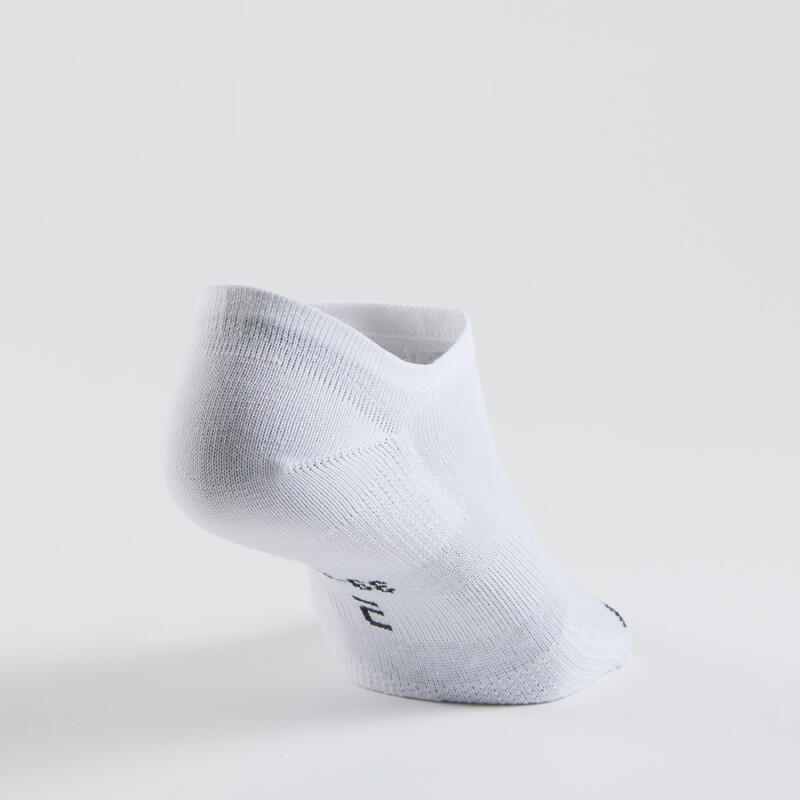 CALCETINES DE DEPORTE CORTOS ARTENGO RS 160 BLANCO GRIS LOTE DE 5 PARES