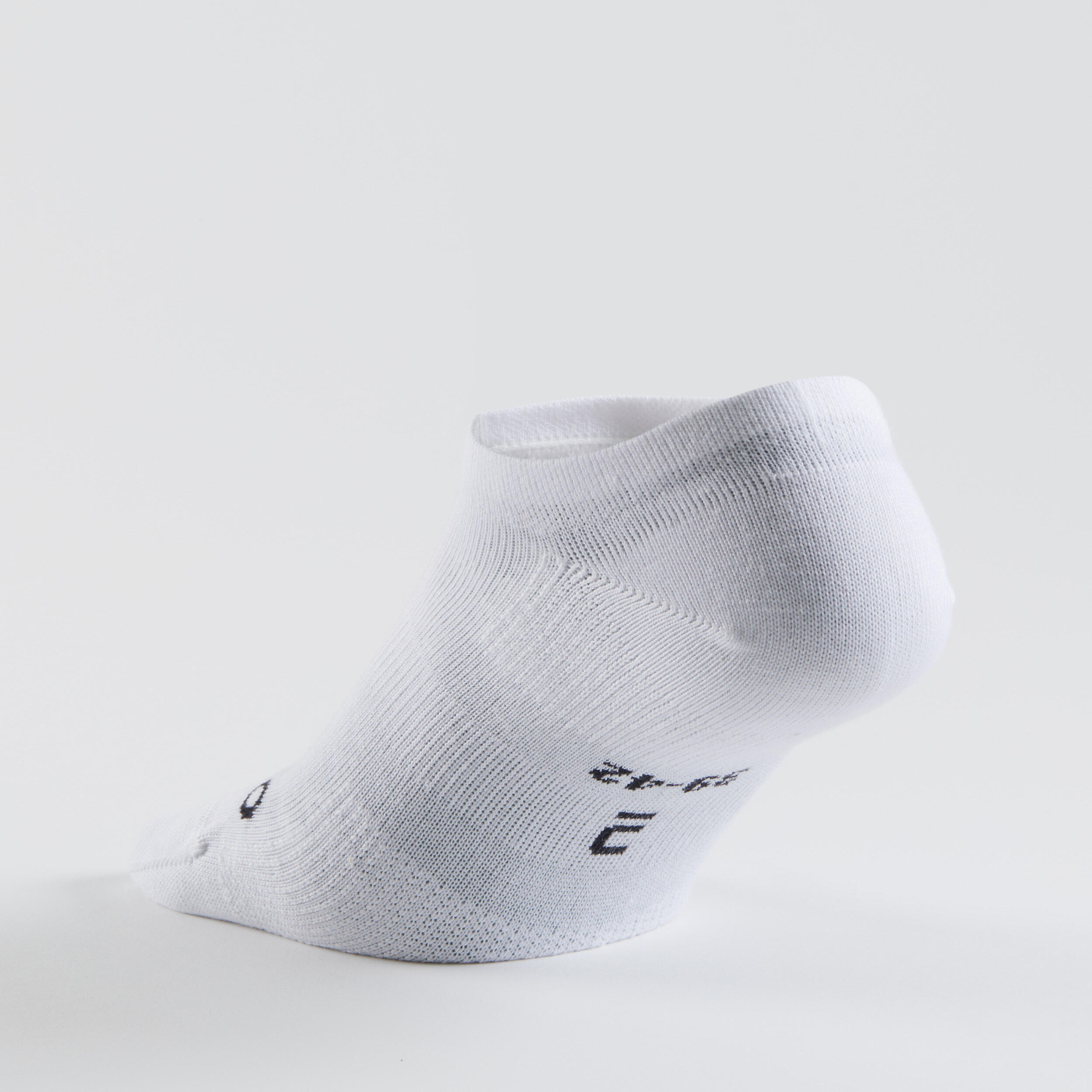 LOW SPORTS SOCKS ARTENGO RS 160 WHITE GREY PACK OF 5