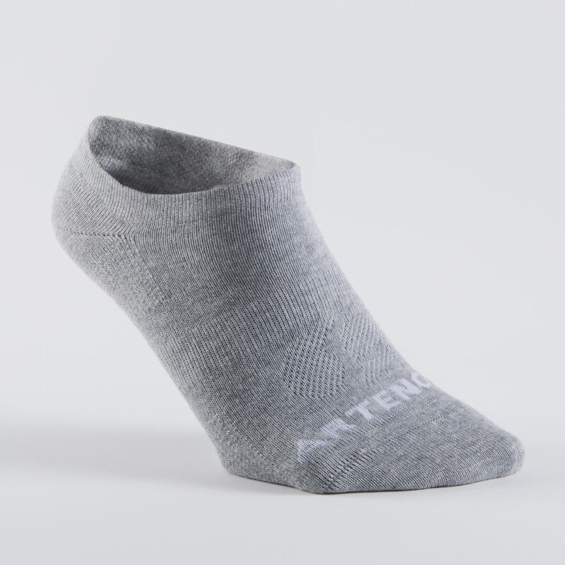 CHAUSSETTES DE SPORT BASSES ARTENGO RS 160 BLANC GRIS LOT DE 5