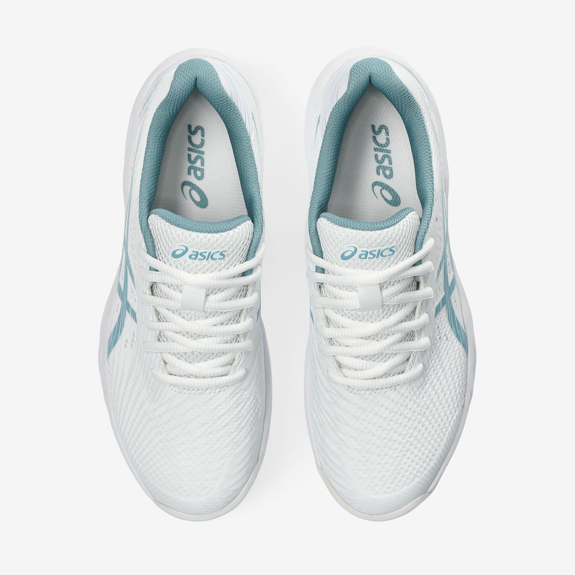 Women's Multicourt Tennis Shoes Gel Game 9 White/Blue ASICS Decathlon
