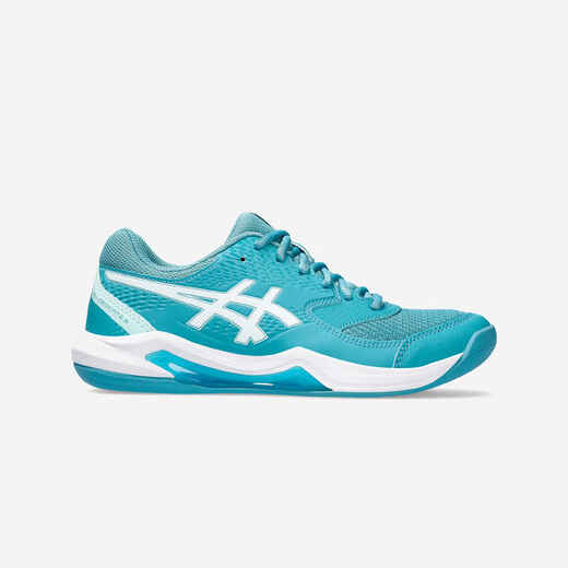 
      Damen Tennisschuhe Teppich - Gel Dedicate 8 weiss/silbern
  