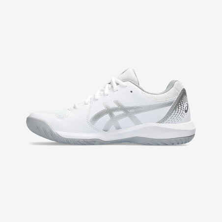 Women's Multicourt Tennis Shoes Gel Dedicate 8 - White/Silver