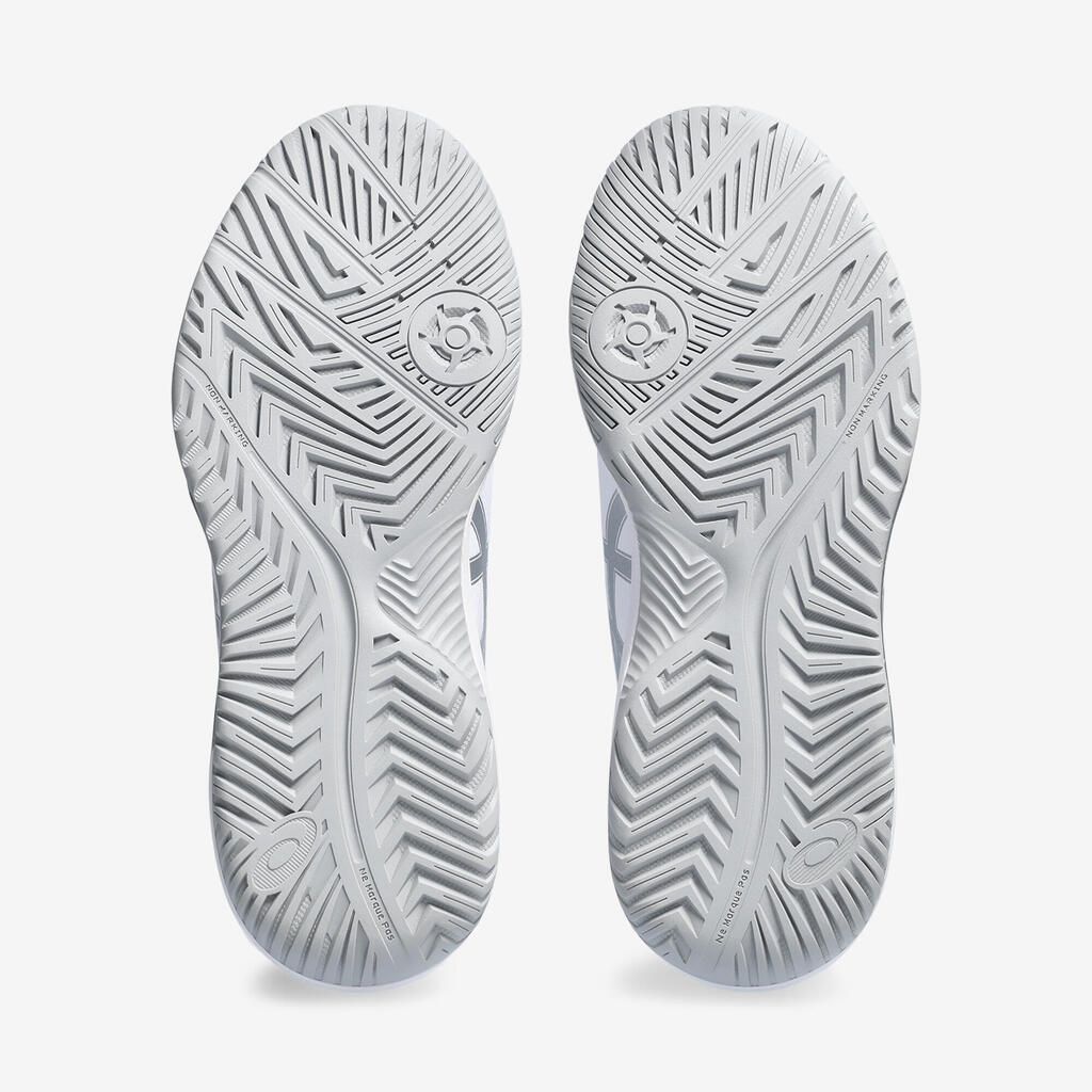 Tenisice za tenis Gel Dedicate 8 za sve terene ženske bijelo-srebrne