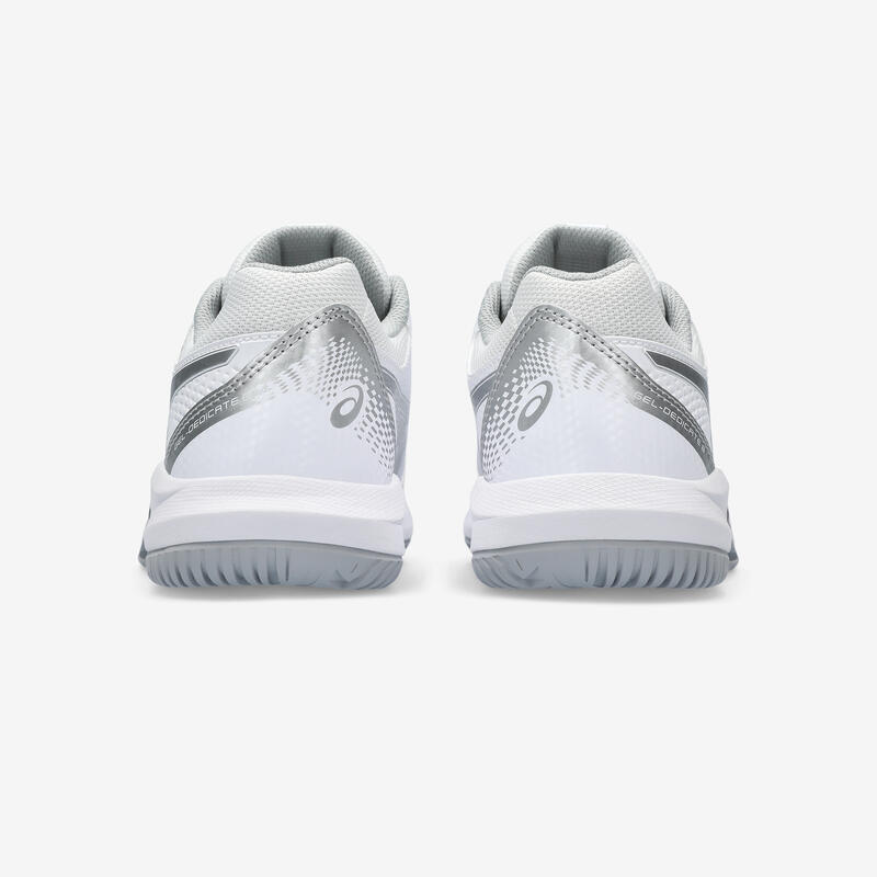 Zapatillas de tenis Mujer multipista - Gel Dédicate 8 blanco plateado