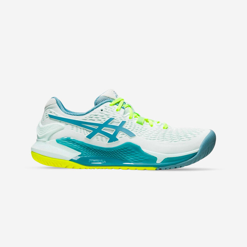 Scarpe tennis donna Asics GEL RESOLUTION 9 bianco-verde-turchese Scarpe tennis donna Asics GEL RESOLUTION 9 bianco-verde-turchese