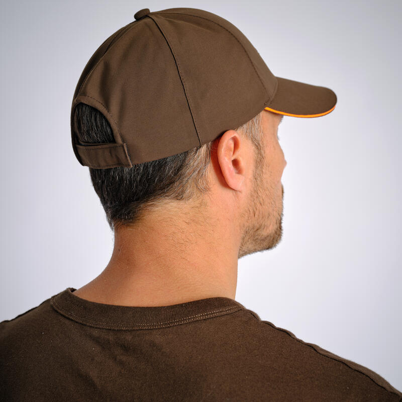 Cappellino caccia 500 impermeabile marrone