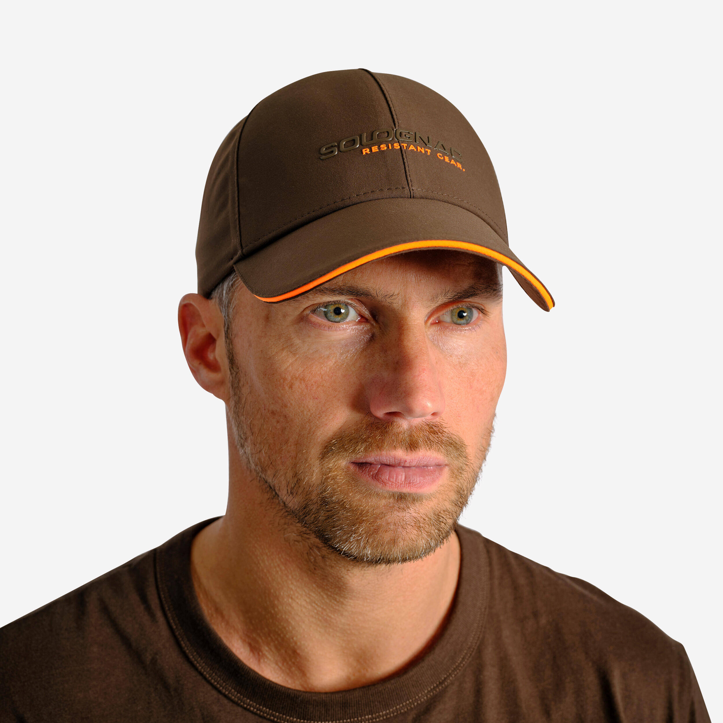 Waterproof Hunting Cap 500 - Brown -  1