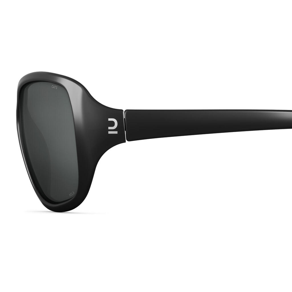 Sonnenbrille Wandern MH530 Kategorie 3 polarisierend Damen schwarz