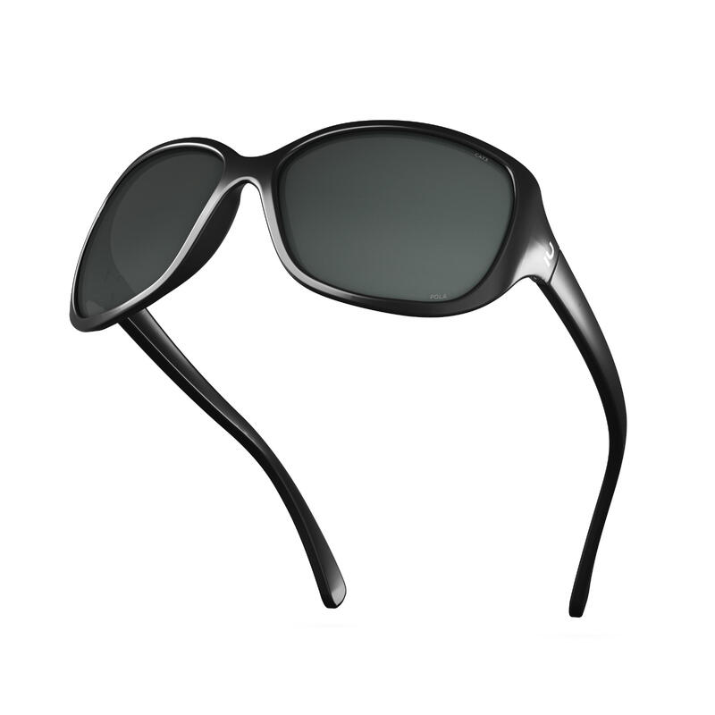 Sonnenbrille Wandern MH530 Kategorie 3 polarisierend Damen schwarz