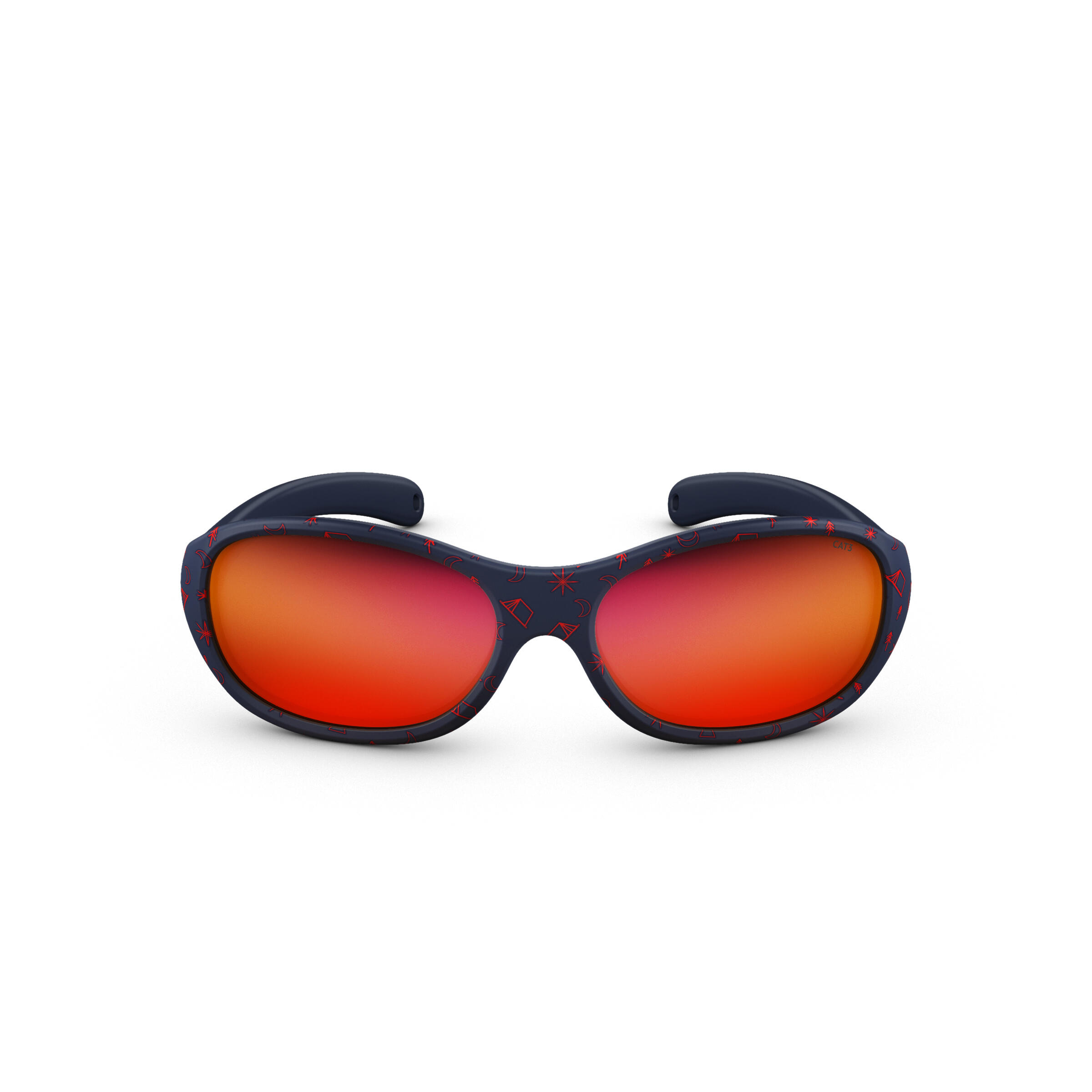 QUECHUA Turistické slnečné okuliare MH K120 deti 2 - 4 roky kategória 4 modro-červené modrá
