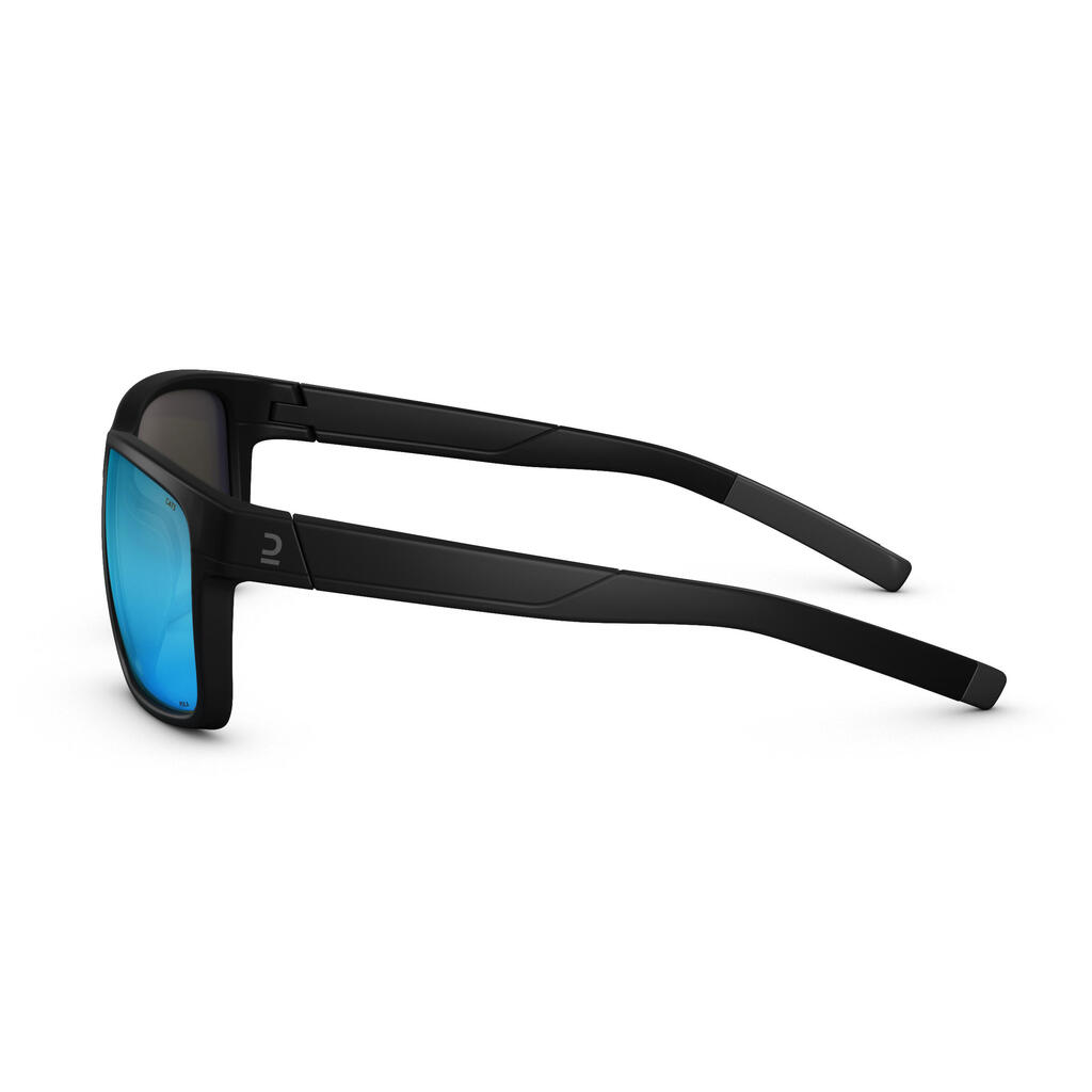 Sonnenbrille Wandern MH 530 Kategorie 3 Polarisierend Erwachsene schwarz/blau
