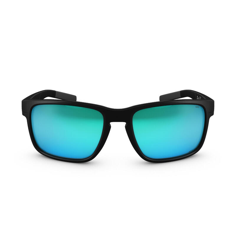 Sonnenbrille Wandern MH 530 Kategorie 3 Polarisierend Erwachsene schwarz/blau