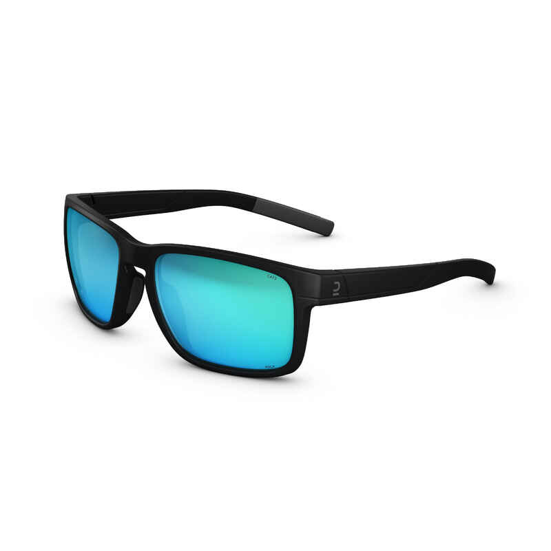 Sonnenbrille Wandern MH 530 Kategorie 3 Polarisierend Erwachsene schwarz/blau