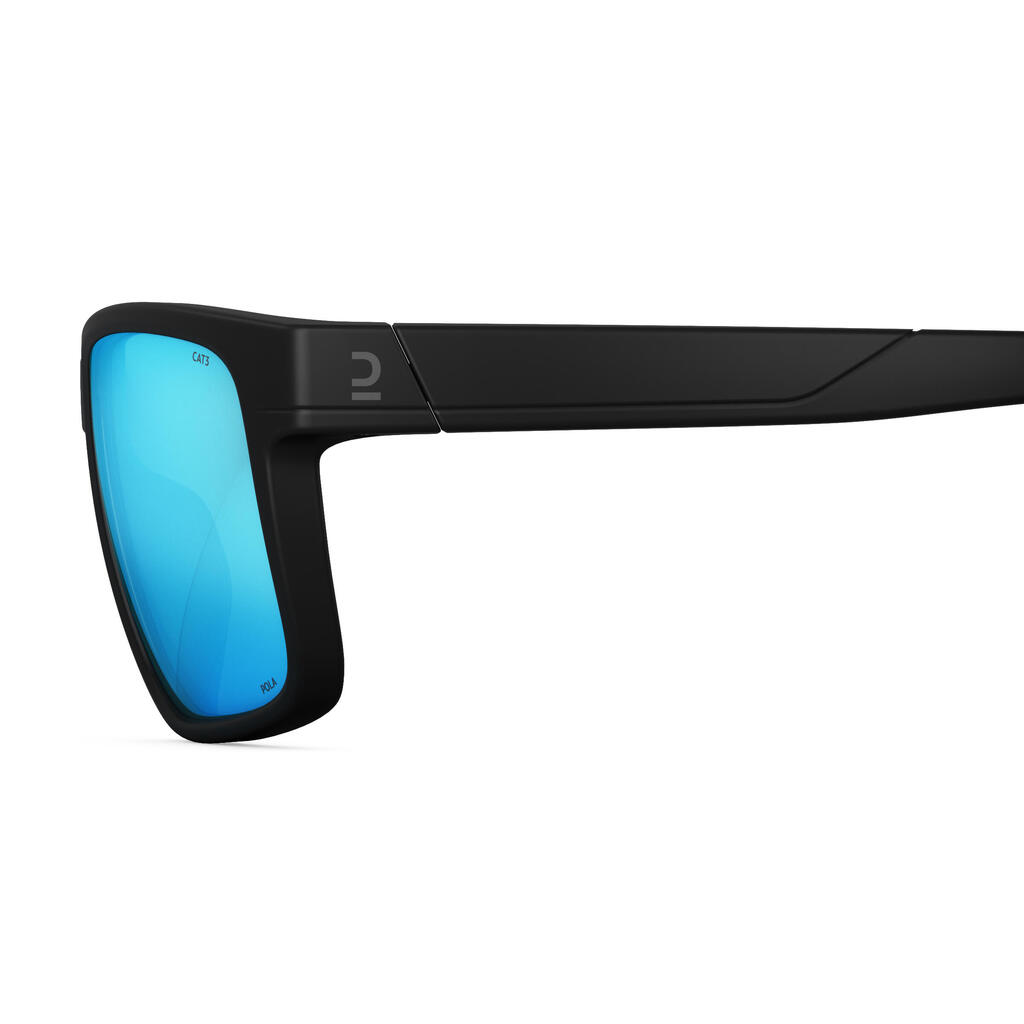 Sonnenbrille Wandern MH 530 Kategorie 3 Polarisierend Erwachsene schwarz/blau