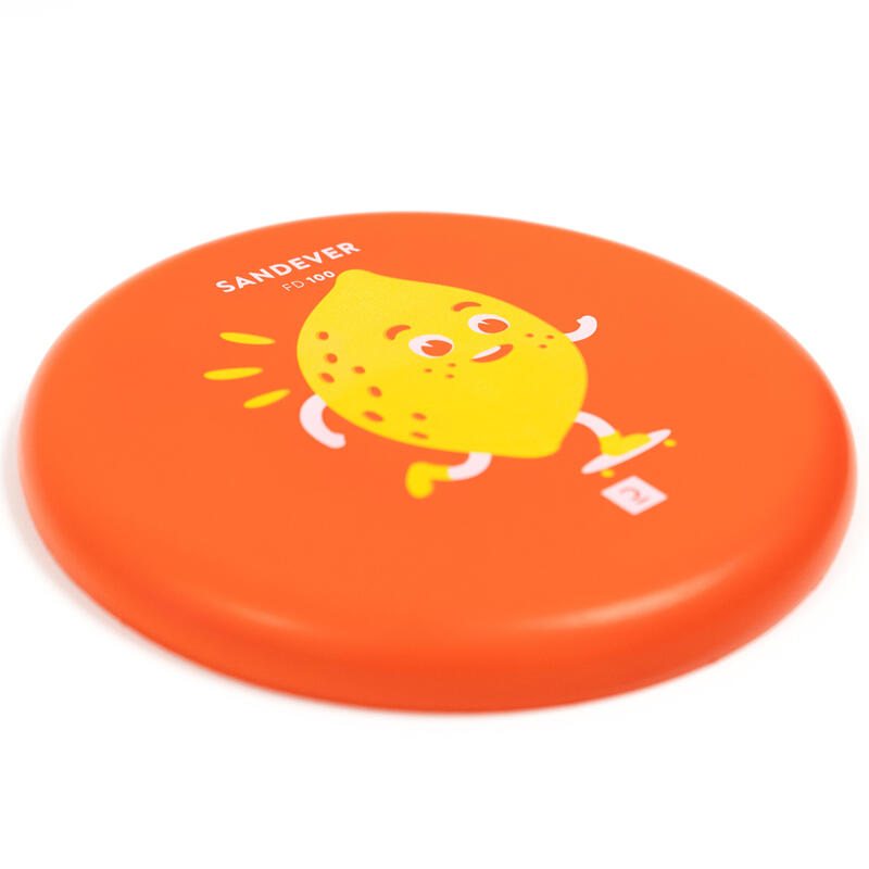 Soft frisbee voor kinderen rood met citroen