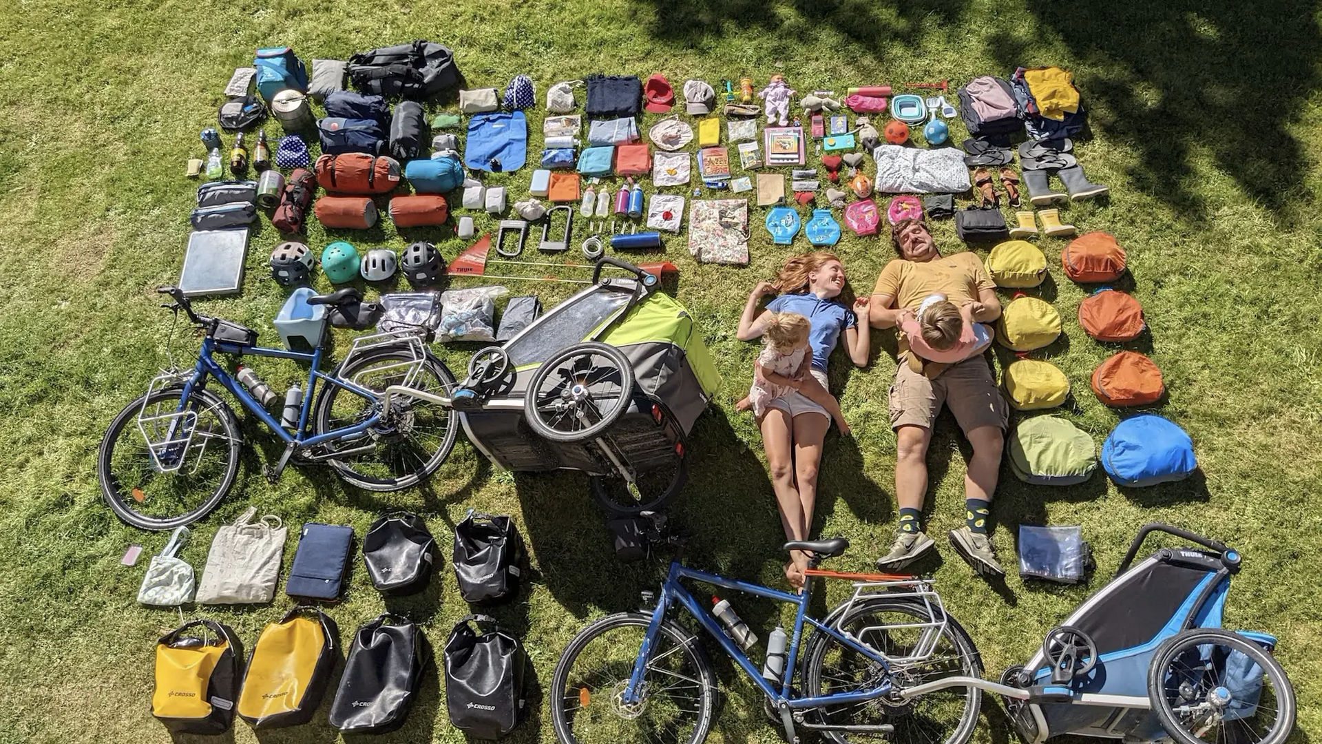 Van parked at the foot of a mountain in the Canadian Rockies