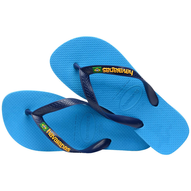 TONGS HOMME HAVAIANAS LOGO BLEU CLAIR