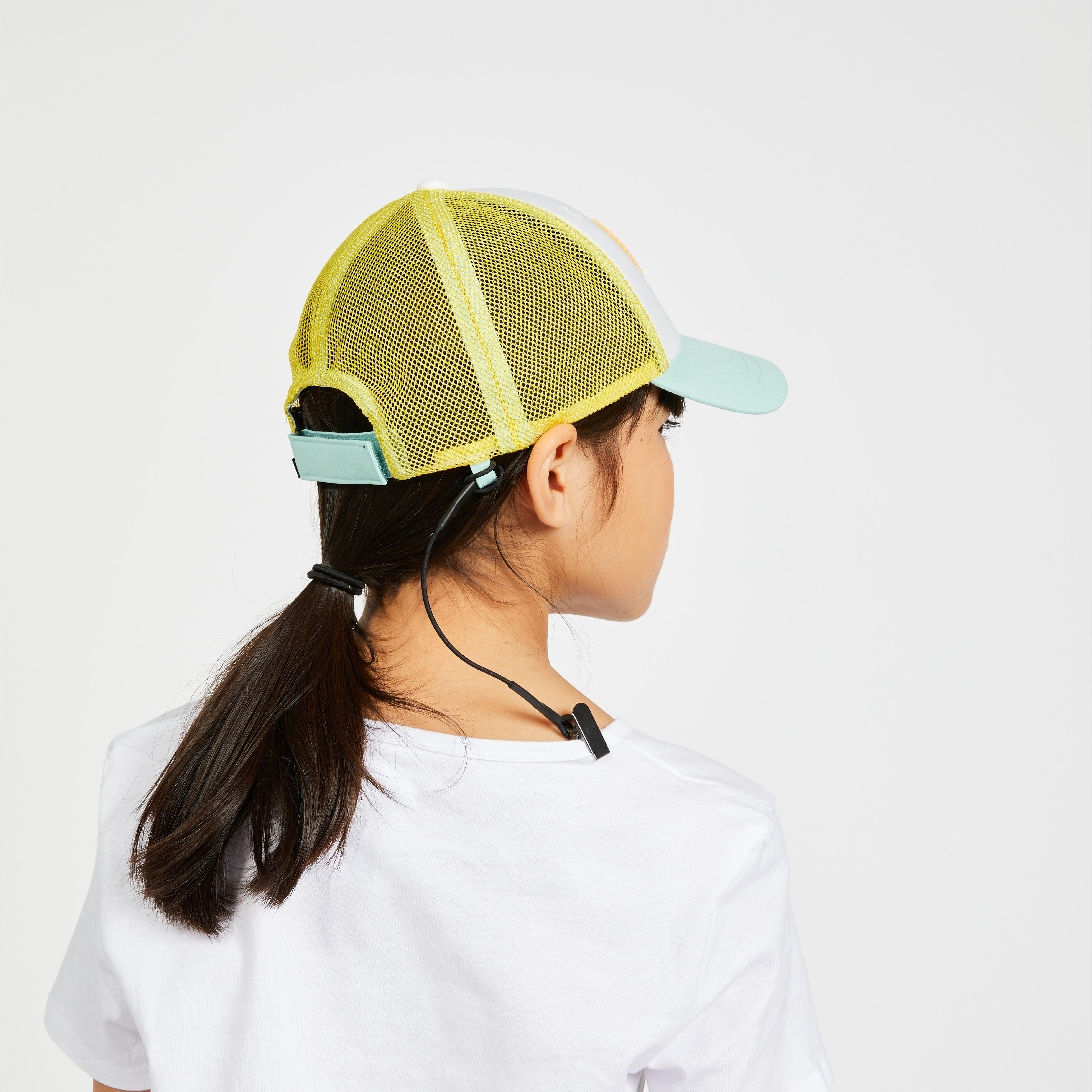 Kids sailing cap Sailing 500 white yellow