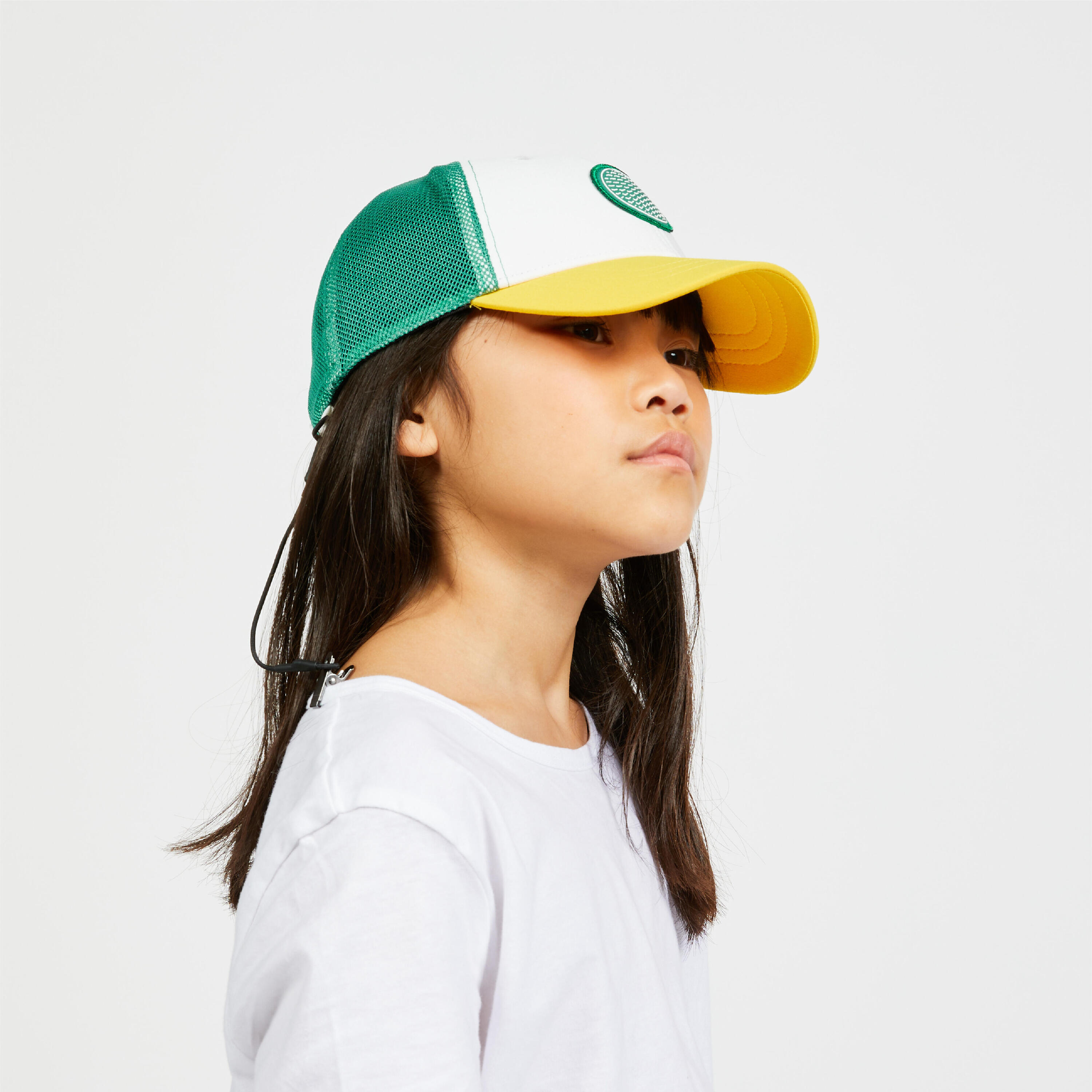 Kids' sailing cap Sailing 500 - white green 3/5