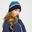 Gorro forro polar cortavientos Niños rayas azul