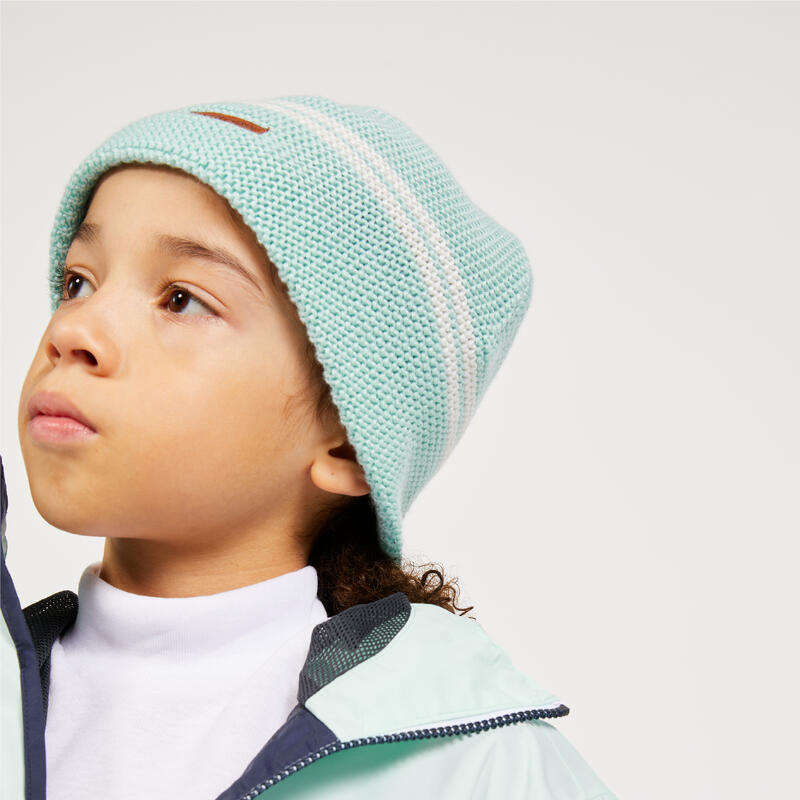 Bonnet chaud coupe vent voile enfant SAILING 100 Menthe