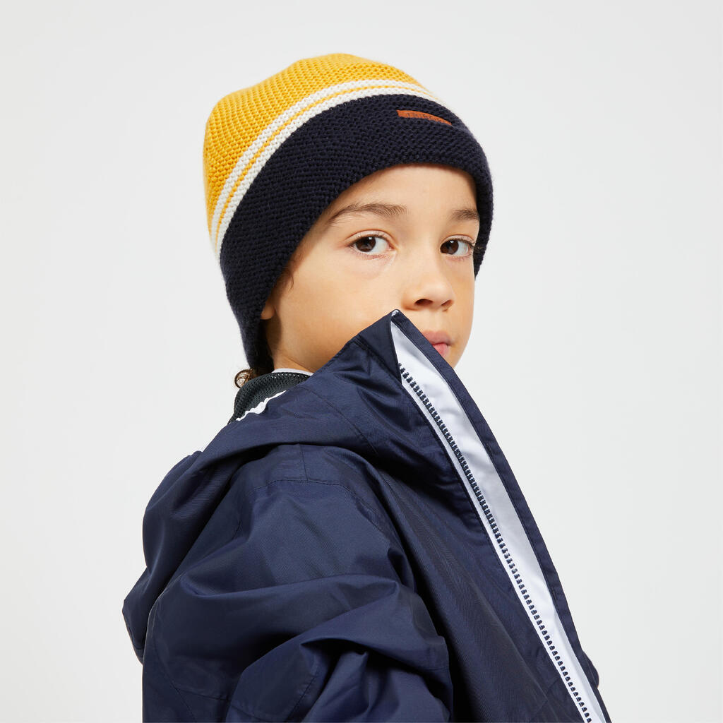 Kids sailing warm and wind-proof beanie, SAILING 100 blue