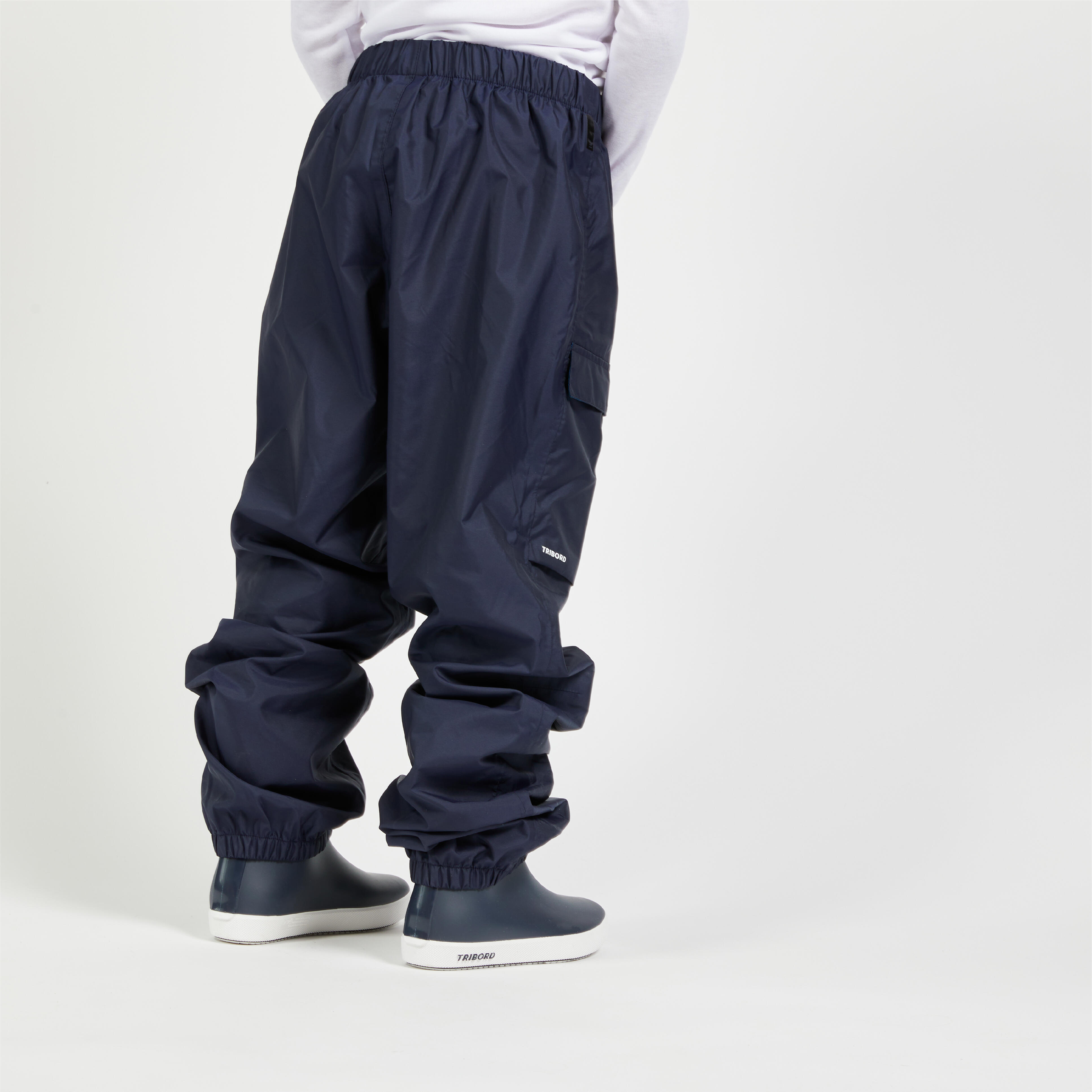 Kids’ Sailing Rain Pants DD 100 Blue Asphalt blue‎ Tribord