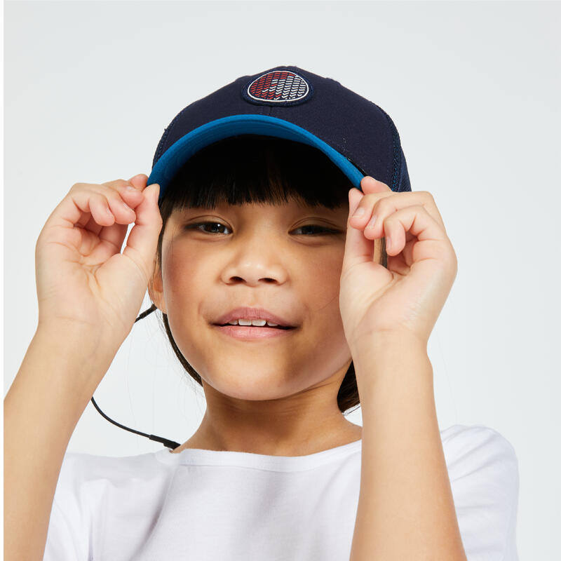 Casquette bateau Sailing 500 enfant voile bleu marine bleu