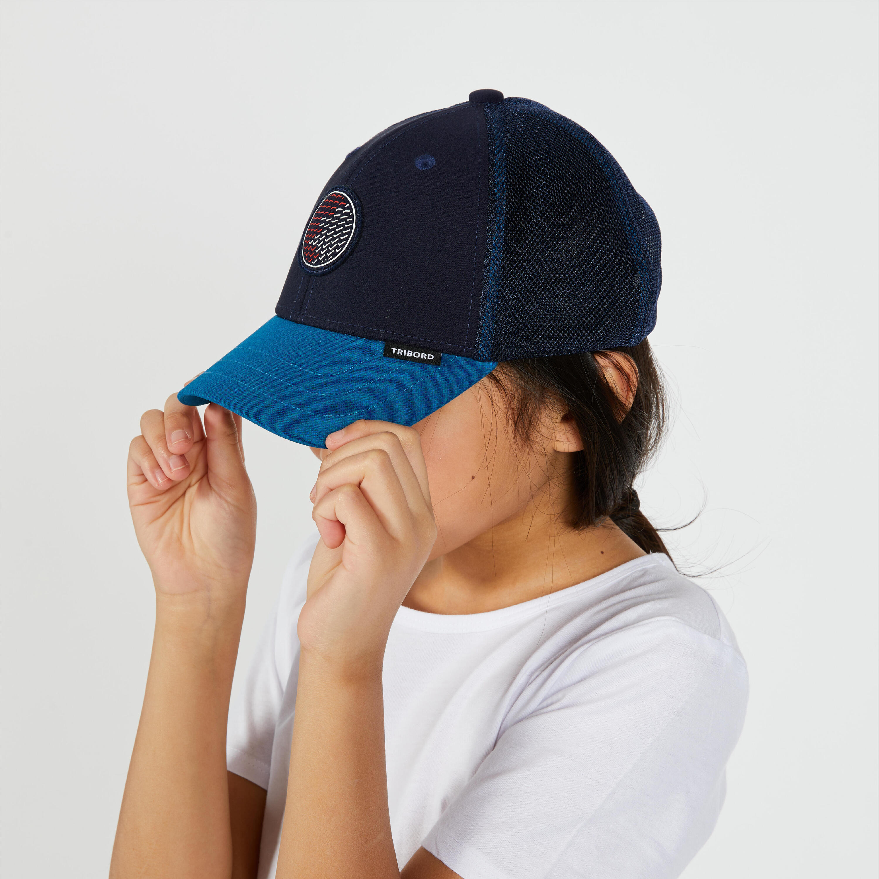 Segelcap Kinder - Sailing 500 marineblau/blau 4/5