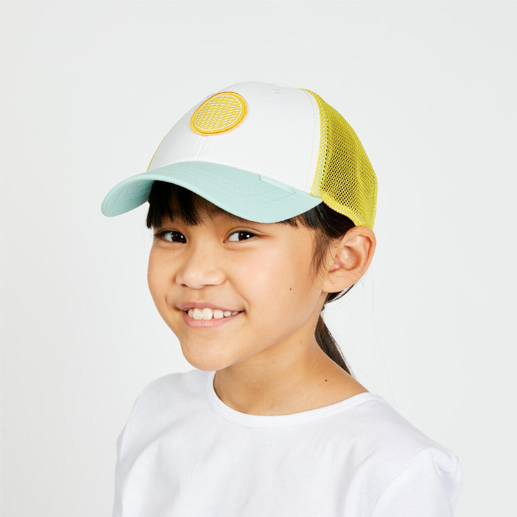 Casquette bateau Sailing 500 enfant voile blanc jaune