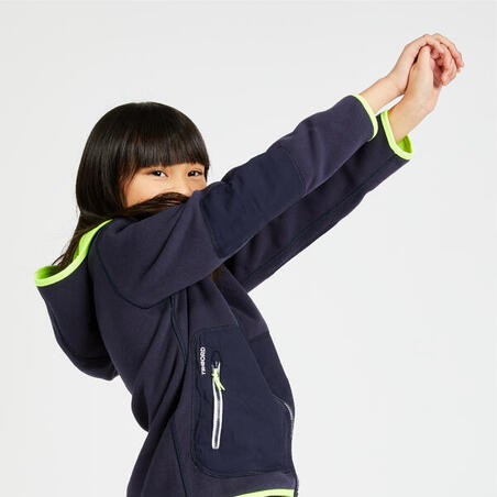 Кофта флісова дитяча 500 для вітрильного спорту двостороння блакитна/темно-синя