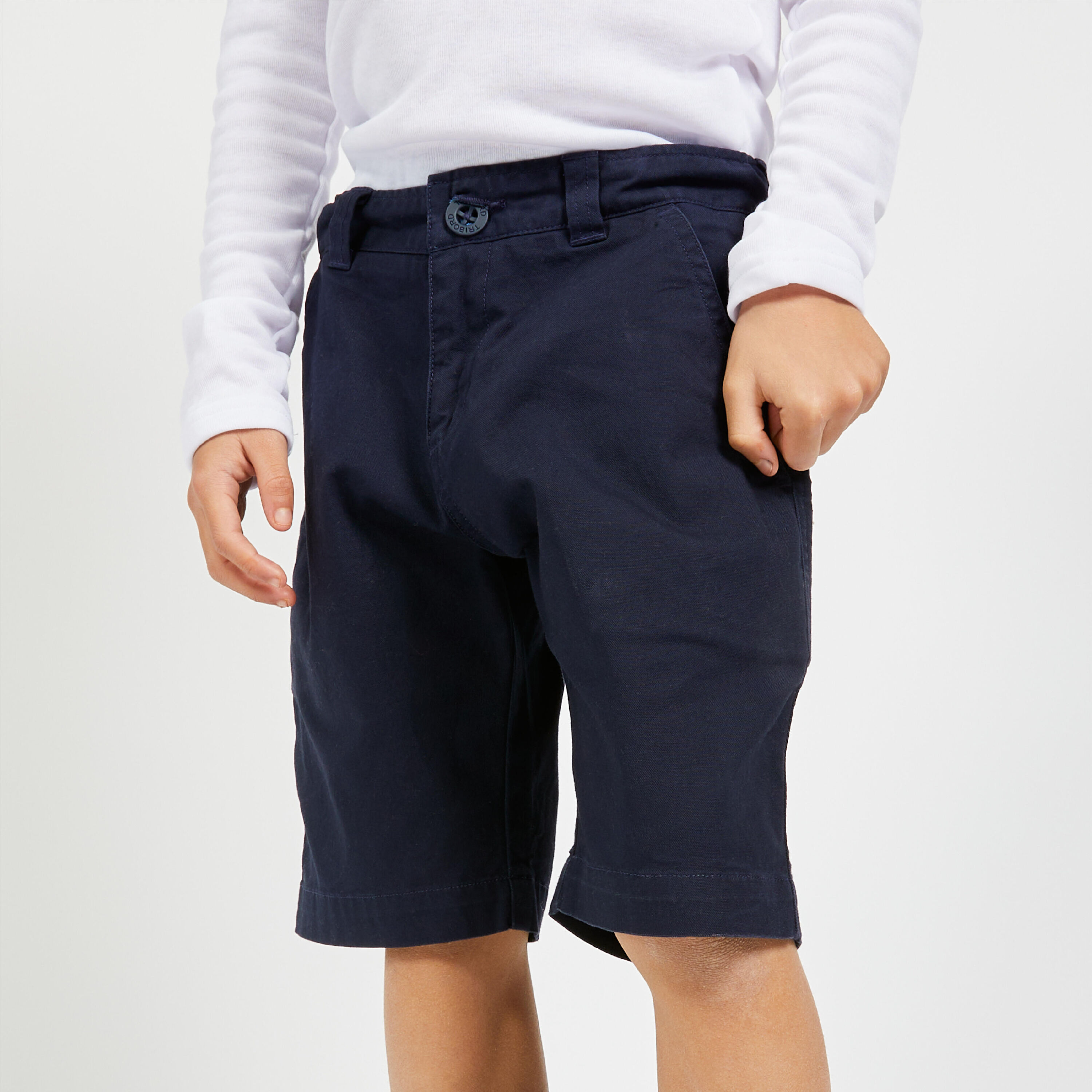 TRIBORD Boys’ sailing Bermuda shorts SAILING 100 - Dark blue