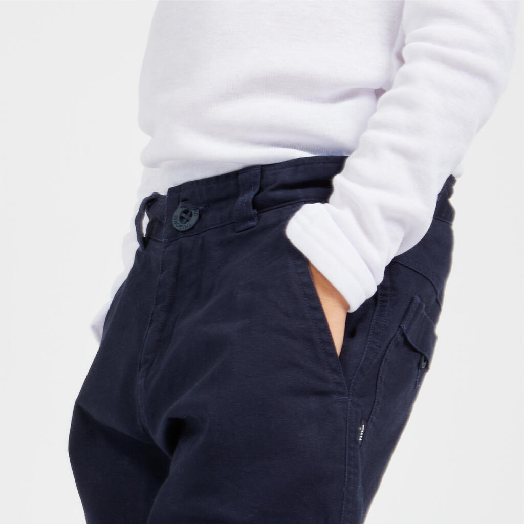 Segelshorts Bermudashorts Kinder - Sailing 100 grau/blau