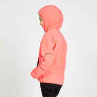 Kids' warm reversible sailing fleece 500 - Navy/pink