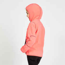 Kids' warm reversible sailing fleece 500 - Navy/pink
