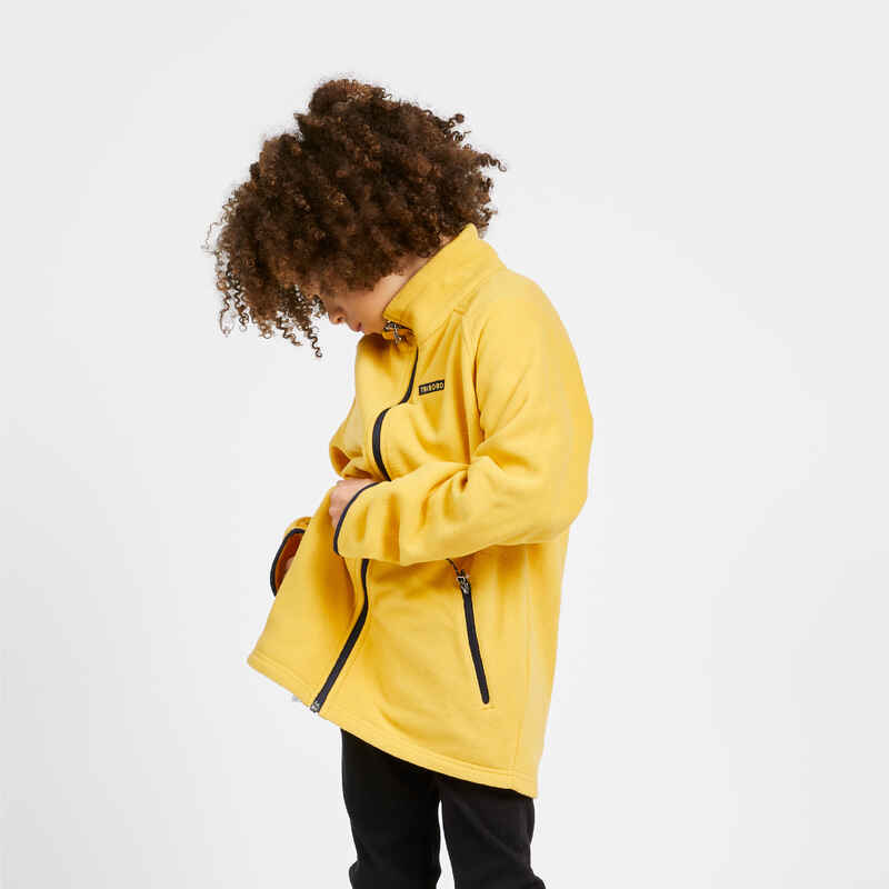 Fleecejacke Segeln Kinder 100 gelb