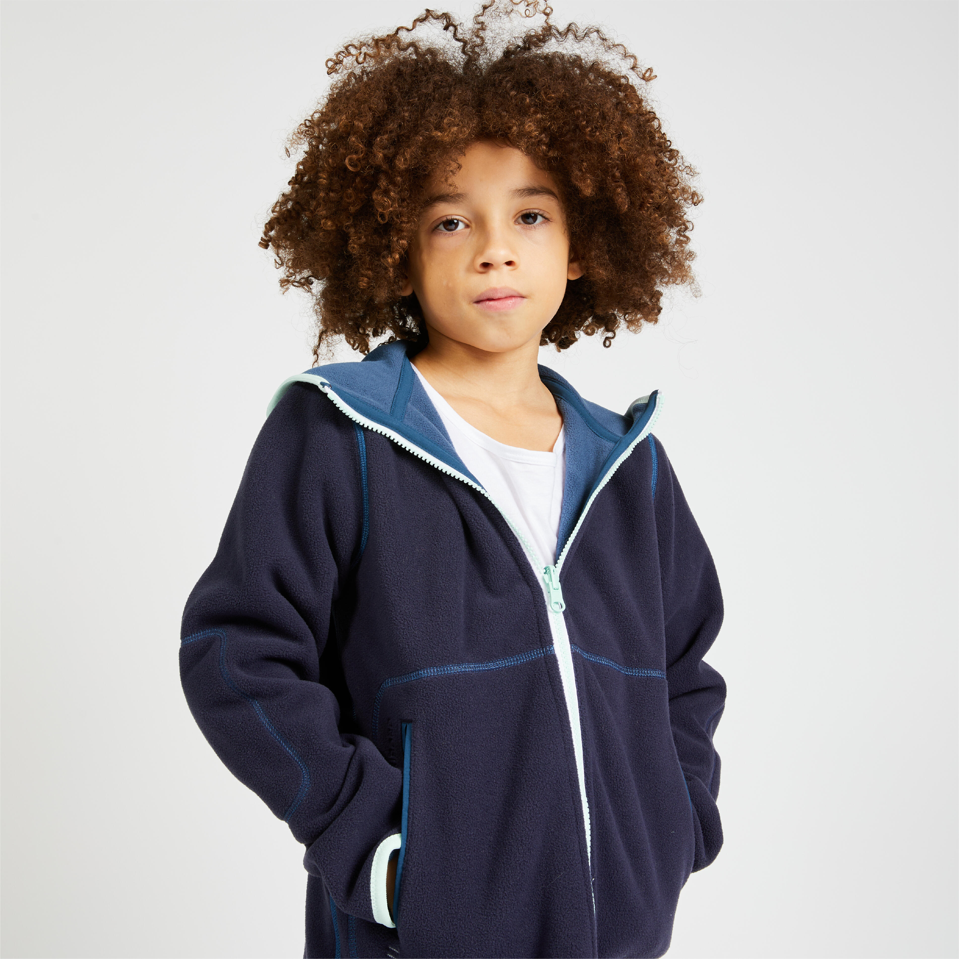 Kids’ Sailing Fleece - 500 Ocean Blue - TRIBORD