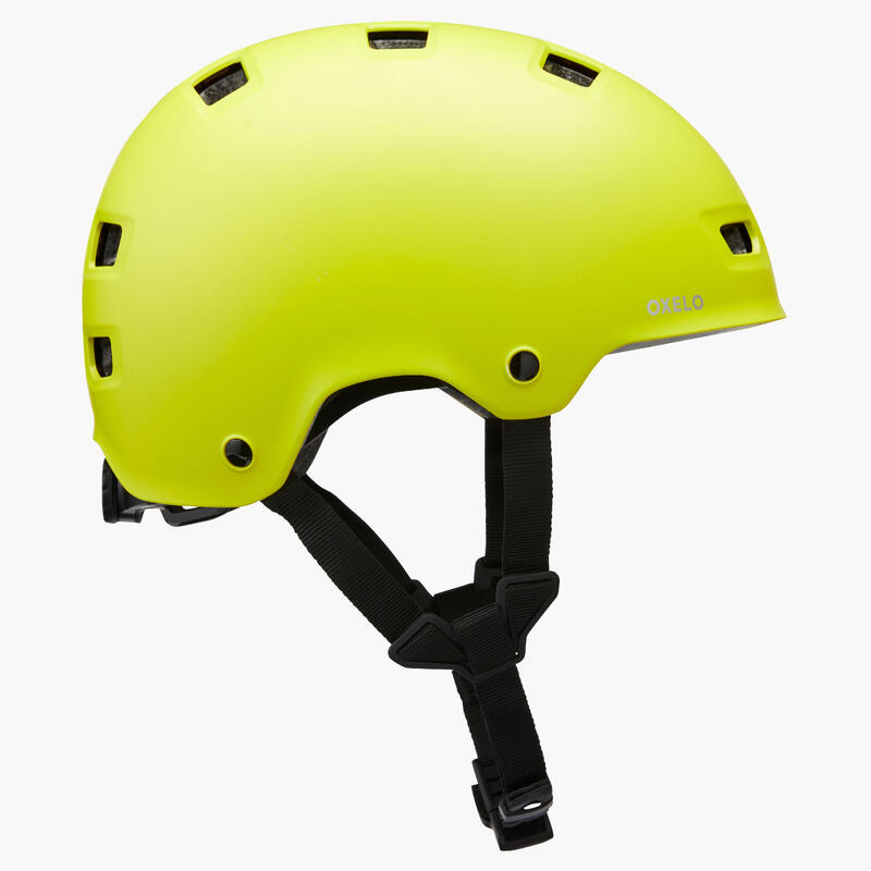 Helm voor inlineskaten skateboarden steppen MF500 Neon