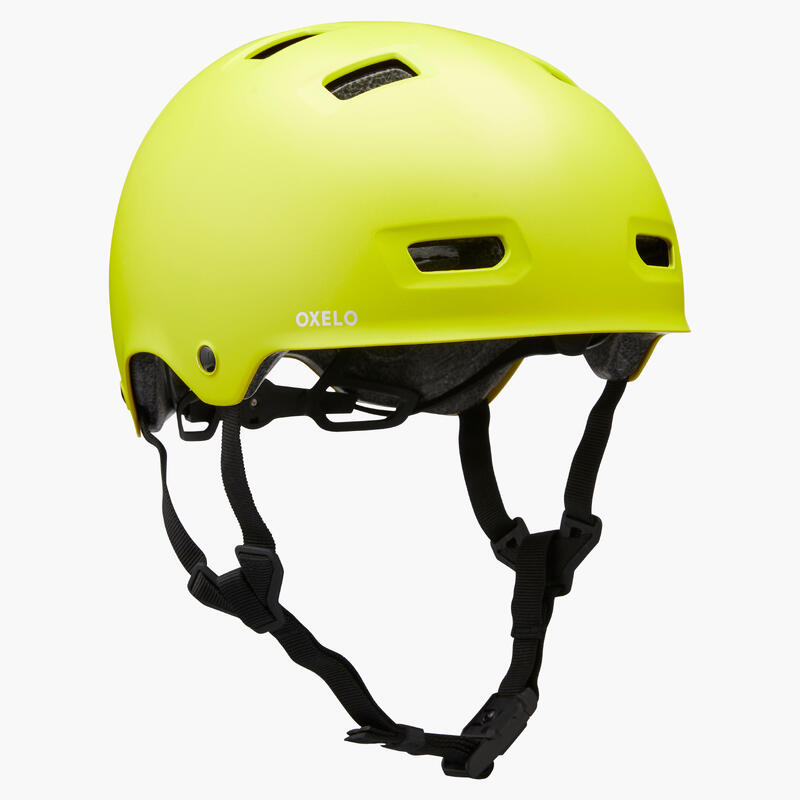 Helm voor inlineskaten skateboarden steppen MF500 Neon