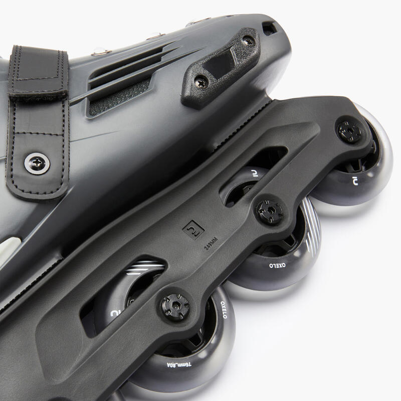 Inline Skates Inliner Damen/Herren MF140 Hartschale grau OXELO DECATHLON