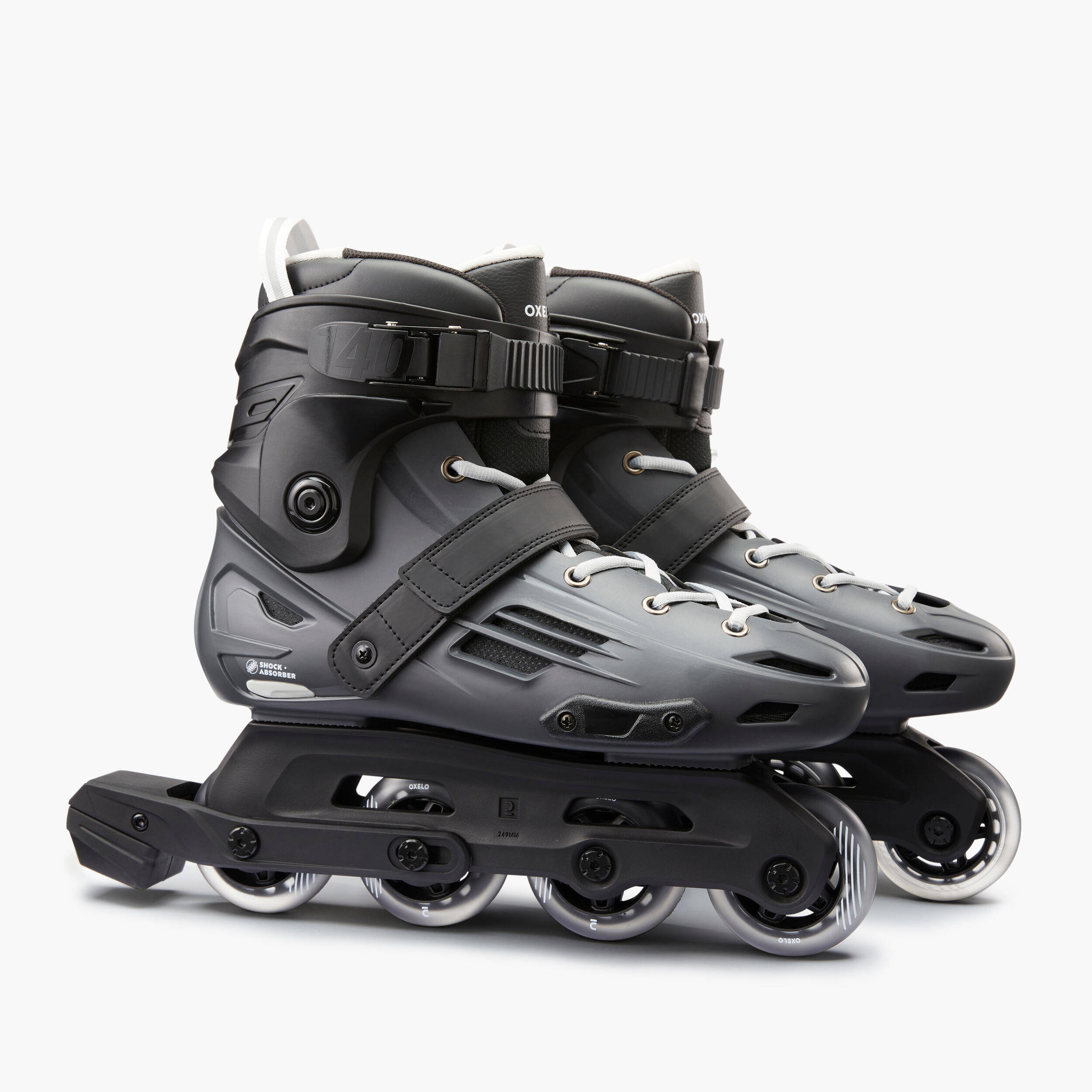 Adult Inline Skates MF140 Hard Shell - Grey -  2