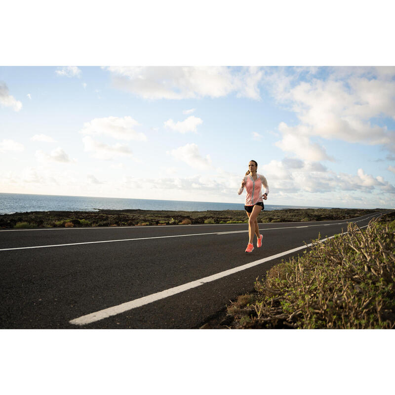 Giacca antivento running donna KIPRUN WIND bianca