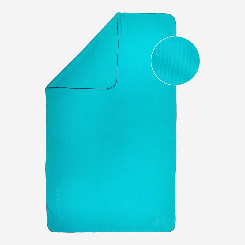 Toalla Microfibra Azul Rayas Talla XL 110 × 175 CM